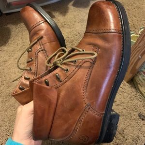 Leather hiking/walking boots.
